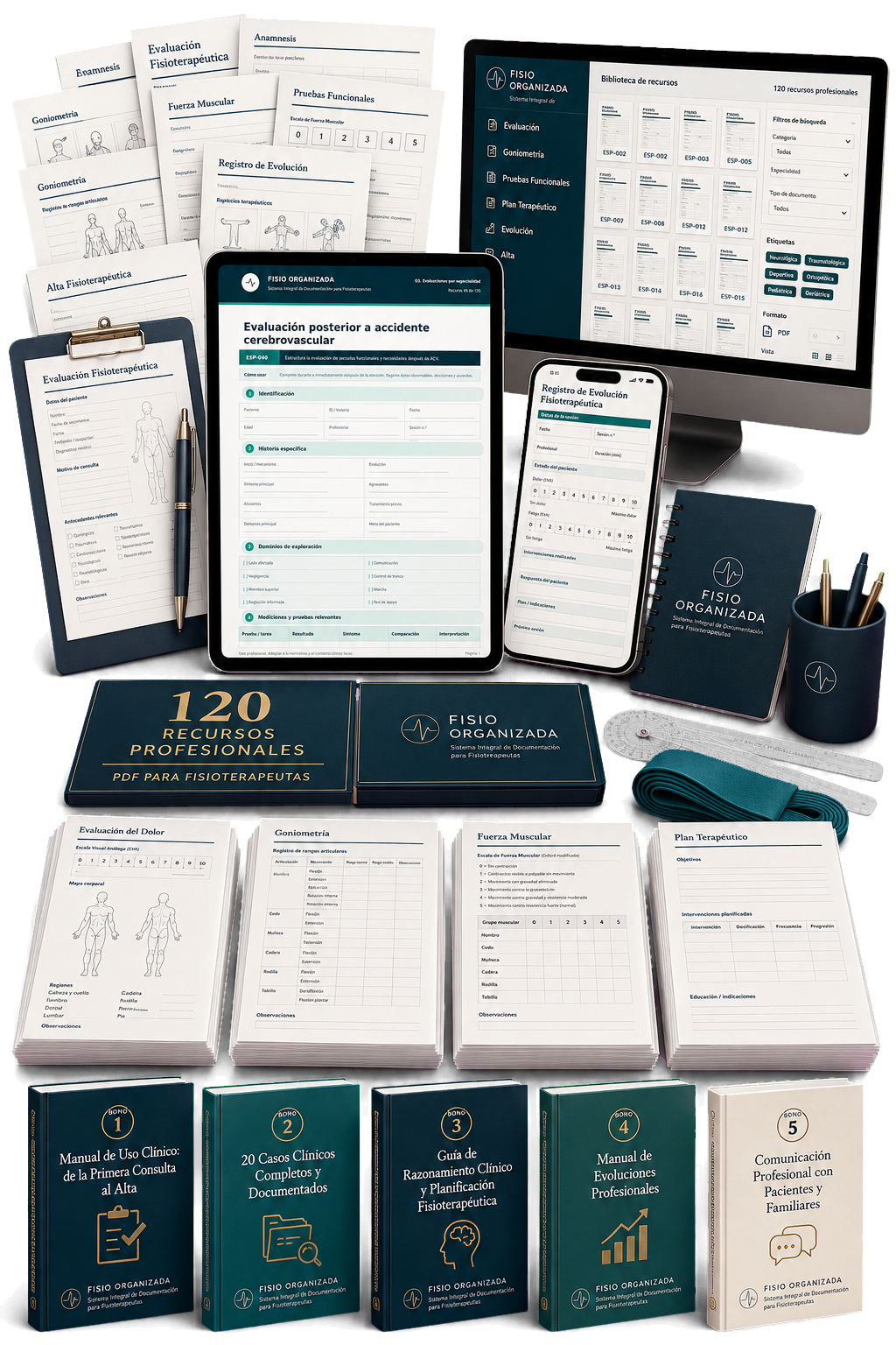 Fisio Organizada - biblioteca completa de documentos para fisioterapeutas