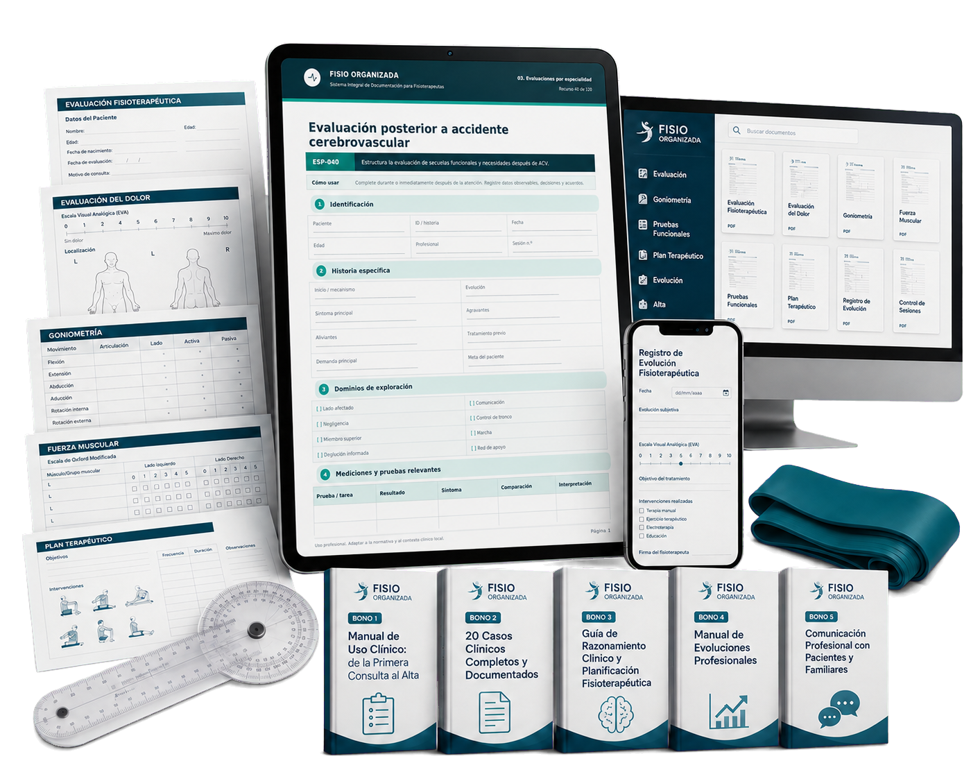 Fisio Organizada: biblioteca completa de documentos para fisioterapeutas